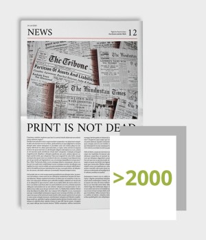 Offset printing for newspapers starting from 2,000 copies