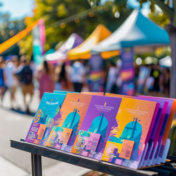 Event programme in different brochure formats