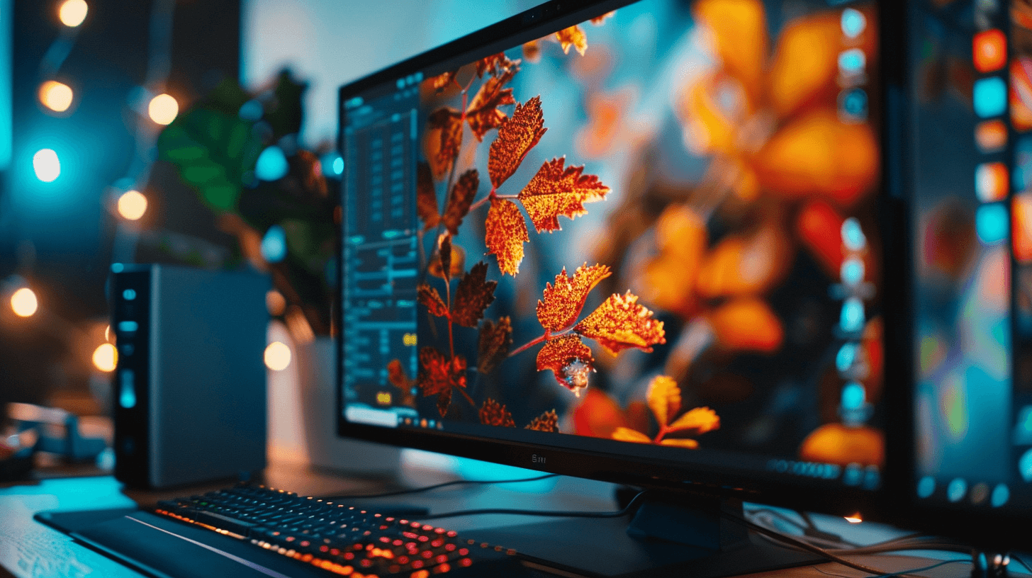 High-resolution image on PC monitor with DPI measurement