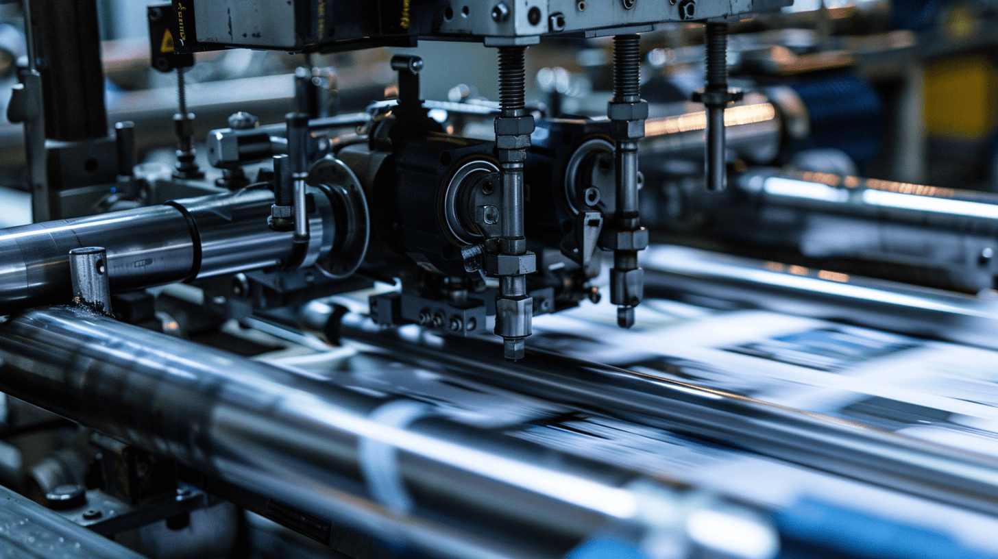 Newspapers with fold on production line in printing plant