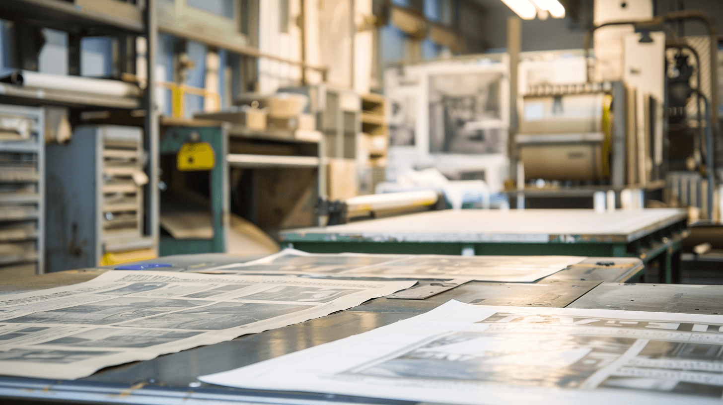 Papers with different opacity levels in printing shop