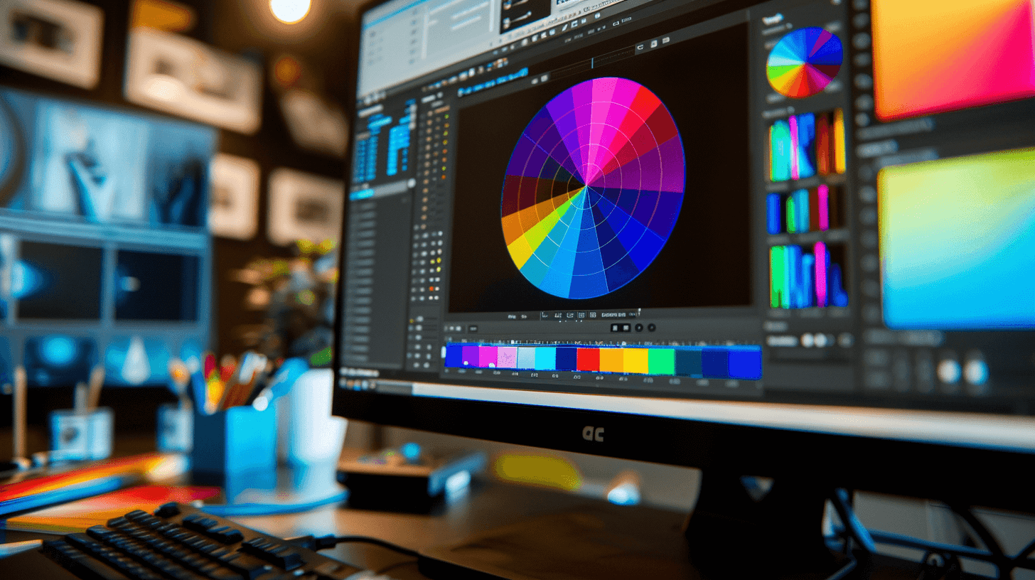 RGB colour model on PC monitor