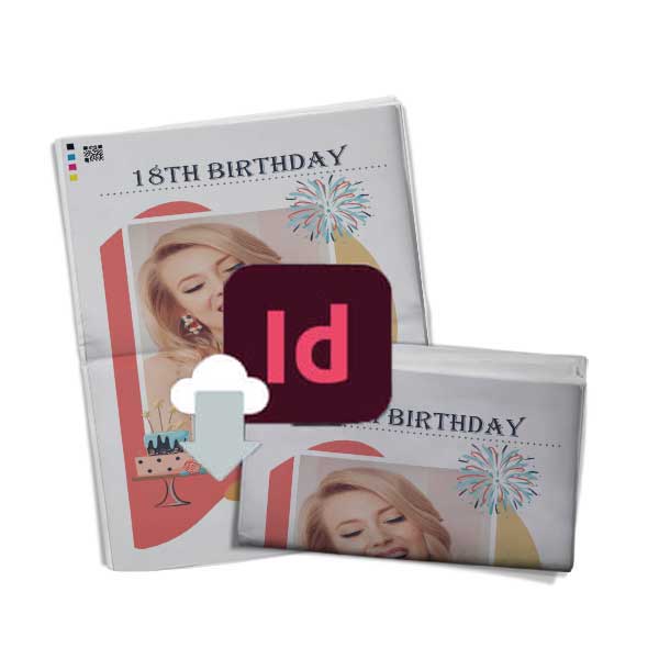 18th birthday newspaper template InDesign download
