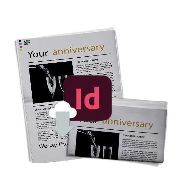 Anniversary newspaper template InDesign download