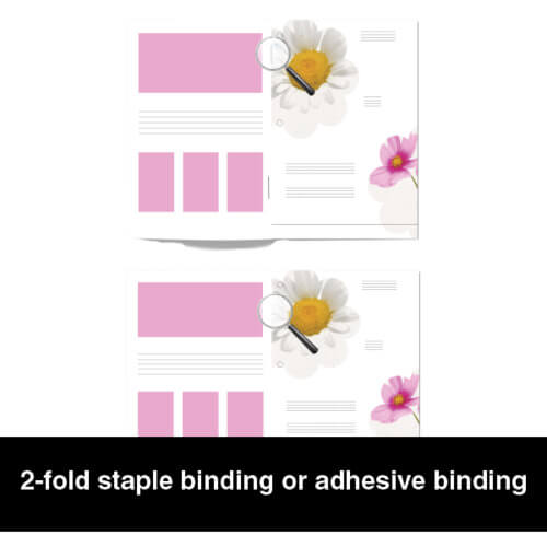 Different binding options for custom brochures