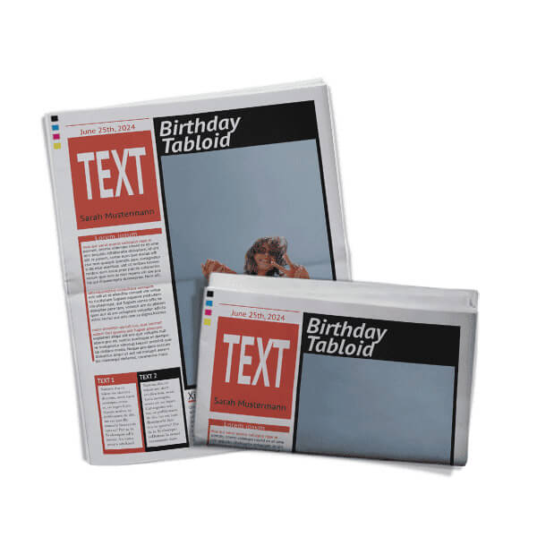 Create your birthday newspaper with creative templates