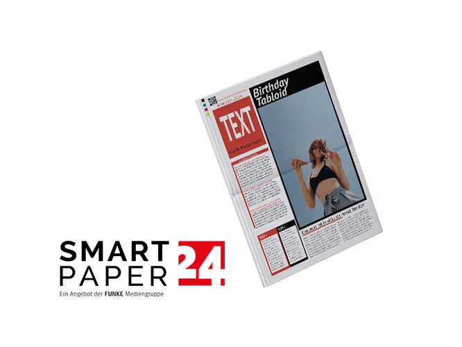 Create a birthday newspaper with Smartpaper24’s online editor