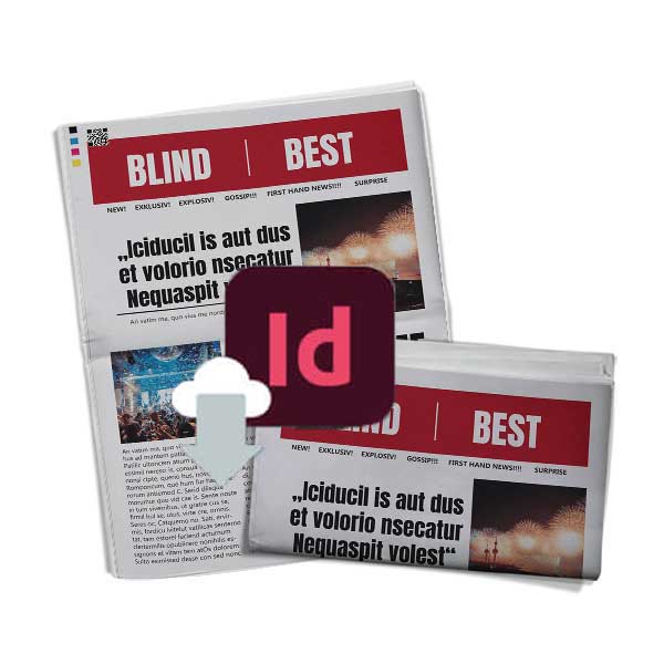 Tabloid newspaper template InDesign download