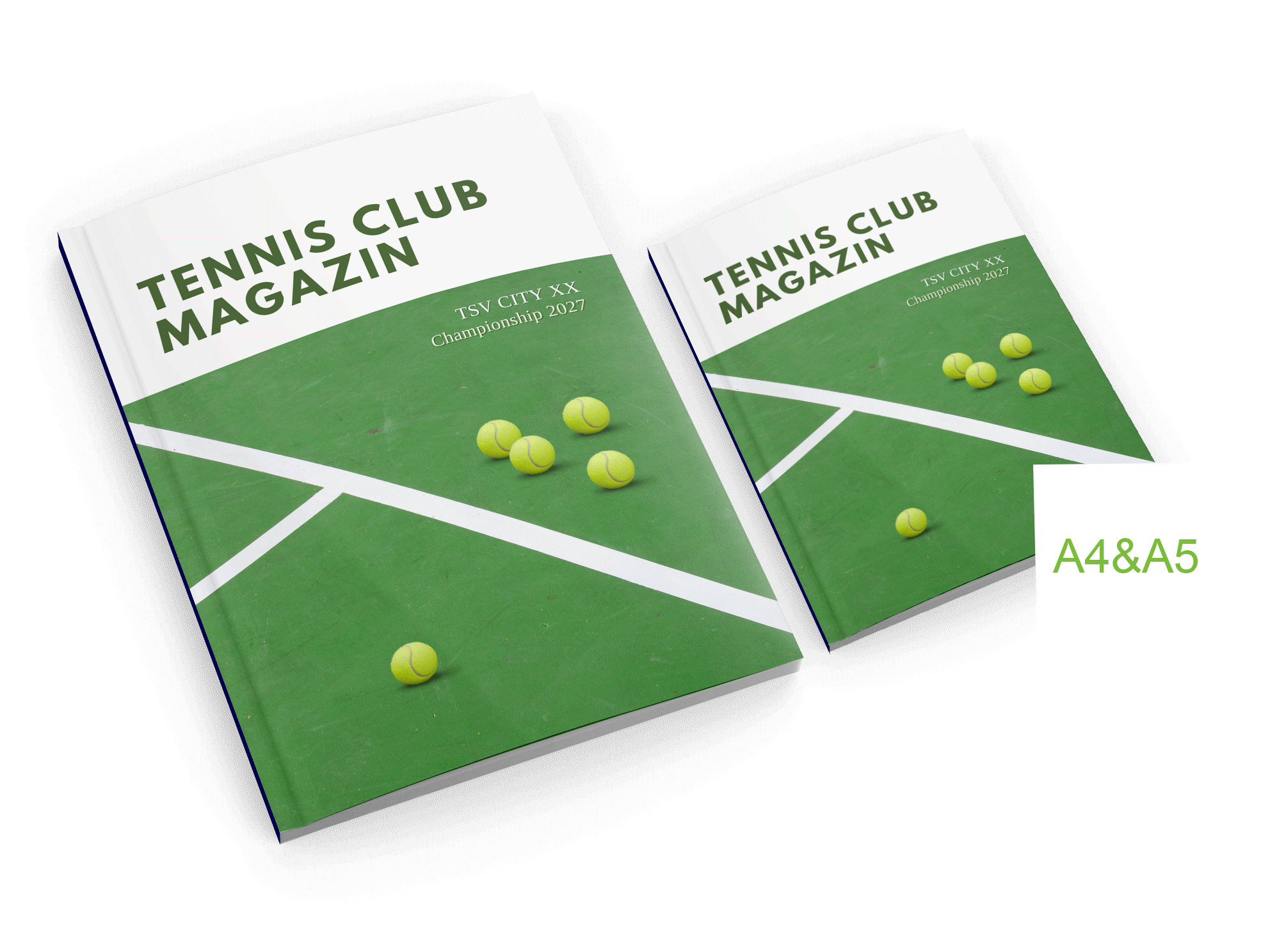 Print brochures in A4 or A5 with staple binding