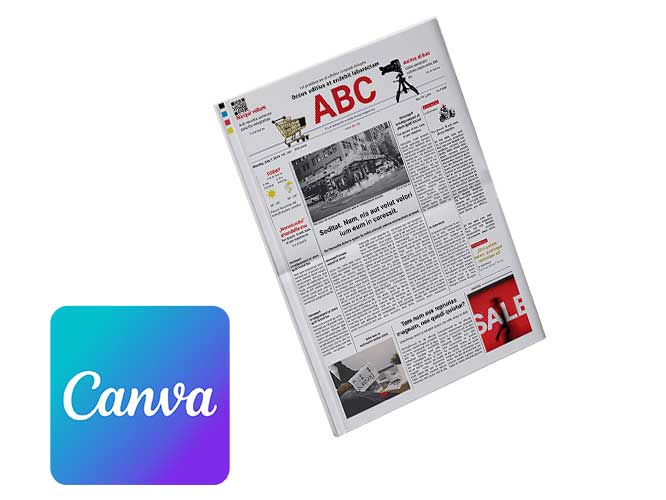 Design a daily newspaper online with Canva