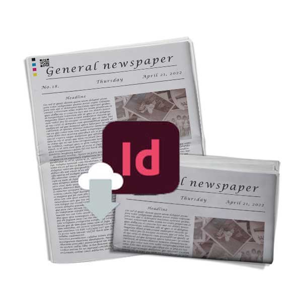 In-house newspaper template InDesign download