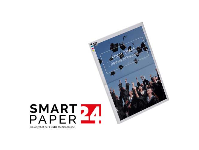 Create a graduation newspaper with the Smartpaper24 online designer