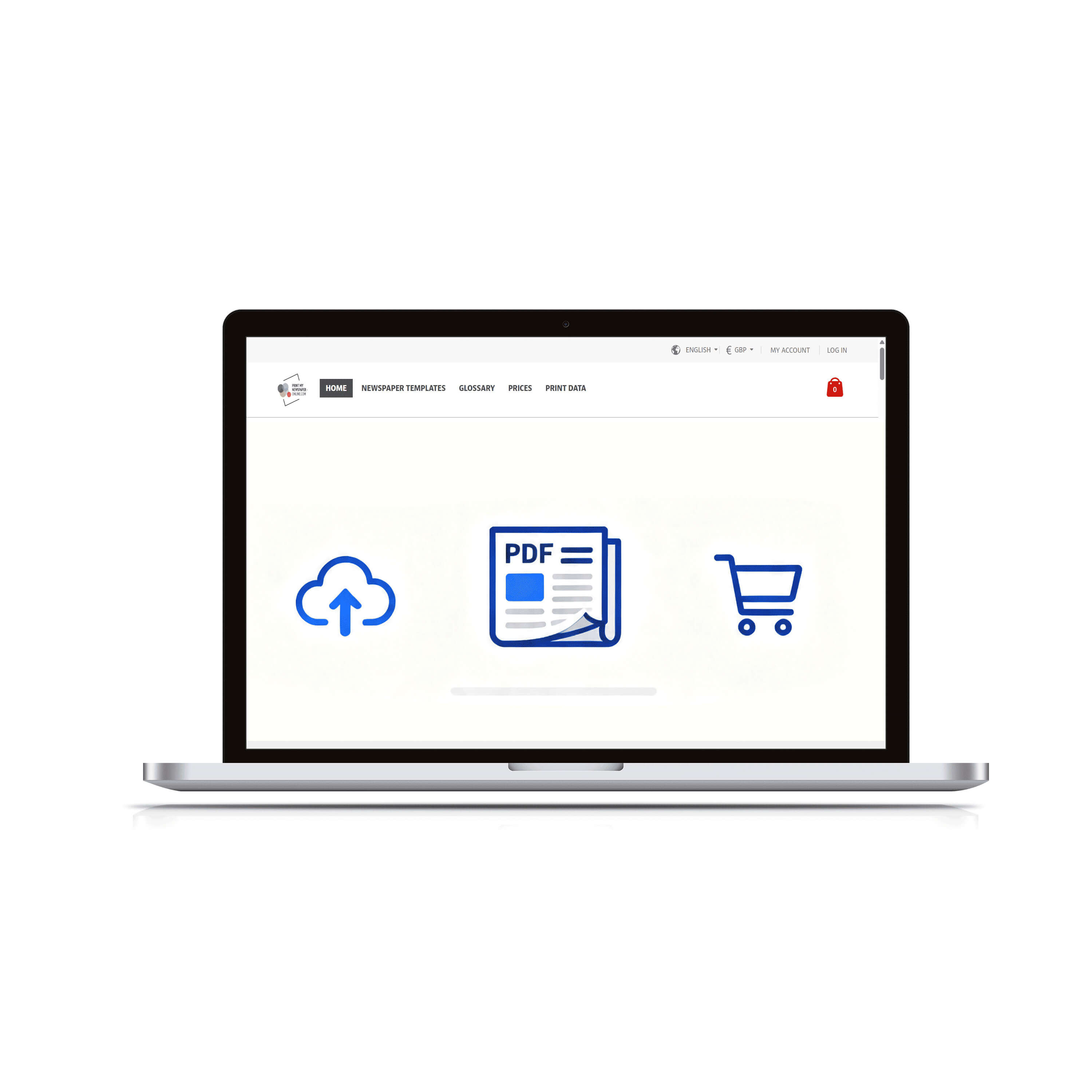 Print your PDF as a newspaper in the online shop
