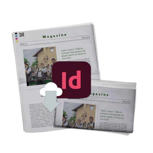 Rifle club newspaper with the InDesign template