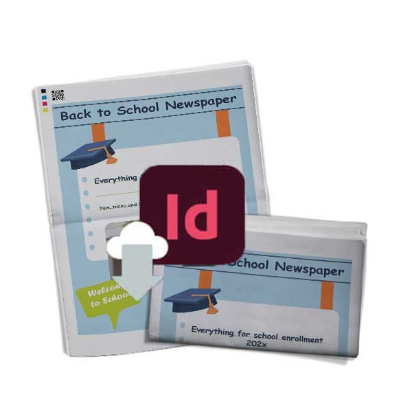 Create a first day of school newspaper with InDesign template