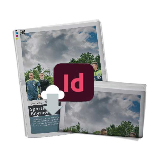 Matchday programme template InDesign download