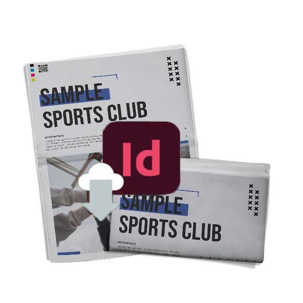 Create your sports club newsletter with the InDesign template