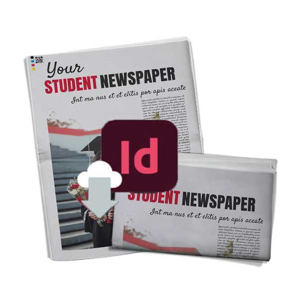 Student newspaper template InDesign download