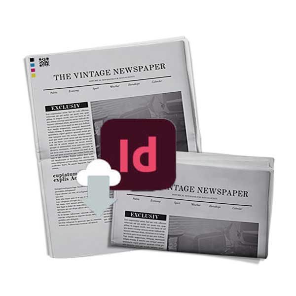 Historical newspaper template InDesign download