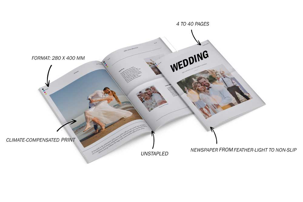 Wedding newspaper product info