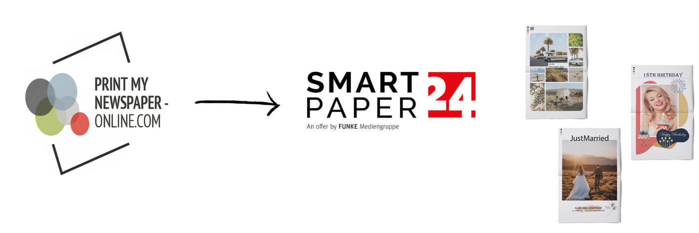 Switch from printmynewspaper-online.com to partner shop Smartpaper24.com